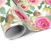 Blumenmuster Geschenkpapier (Rolleneckpunkt)