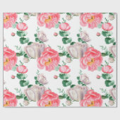 Blumenmuster Geschenkpapier (Flach)