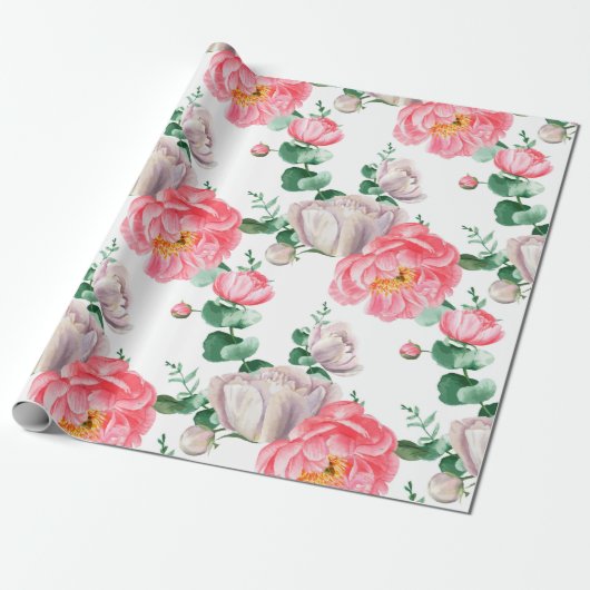 Blumenmuster Geschenkpapier (Ungerollt)