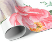 Blumenmuster Geschenkpapier (Rolleneckpunkt)