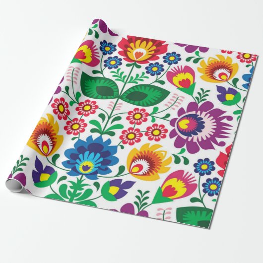 Blumenmuster Geschenkpapier (Ungerollt)