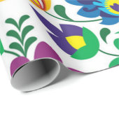 Blumenmuster Geschenkpapier (Rolleneckpunkt)