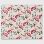 Blumenmuster Geschenkpapier (Flach)