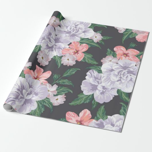 Blumenmuster Geschenkpapier (Ungerollt)