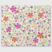 Blumenmuster Geschenkpapier (Flach)