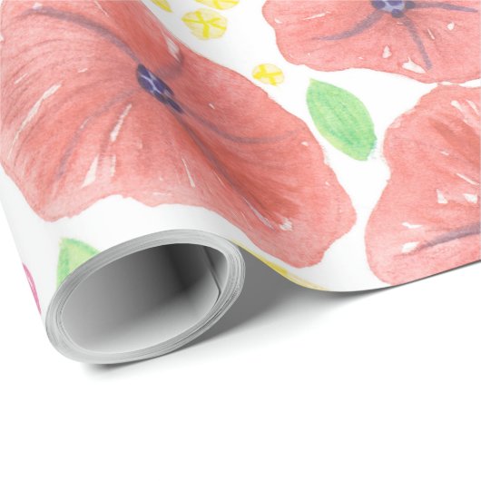 Blumenmuster Geschenkpapier (Rolleneckpunkt)