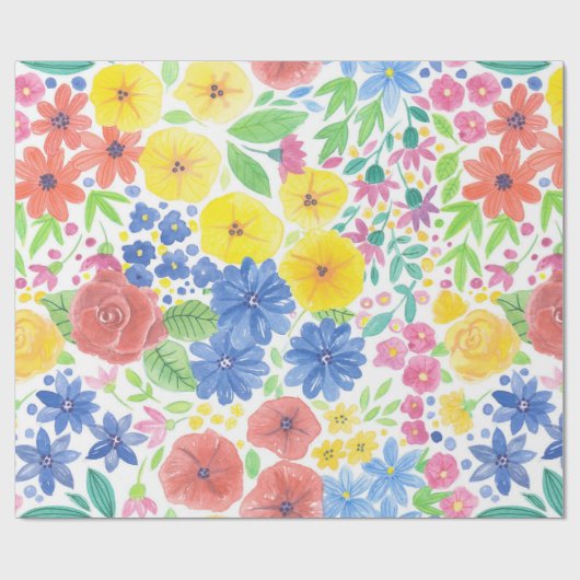 Blumenmuster Geschenkpapier (Flach)
