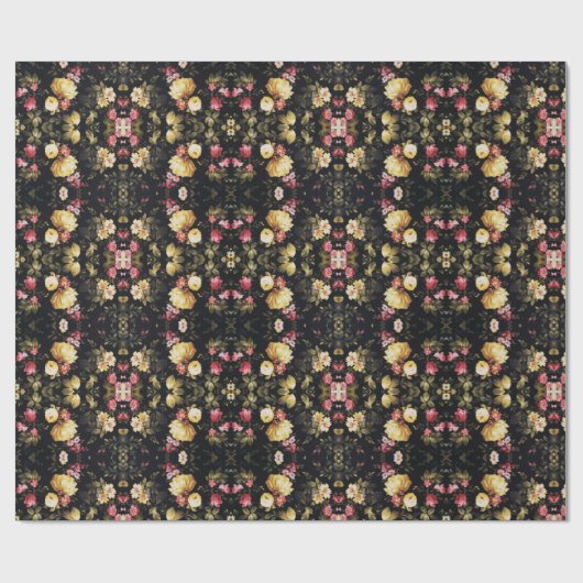 Blumenmuster Geschenkpapier (Flach)