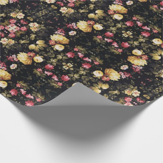 Blumenmuster Geschenkpapier (Ecke)