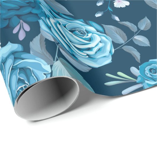 Blumenmuster Geschenkpapier (Rolleneckpunkt)