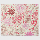 Blumenmuster Geschenkpapier (Flach)