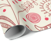 Blumenmuster Geschenkpapier (Rolleneckpunkt)
