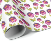 Blumenmuster Geschenkpapier (Rolleneckpunkt)