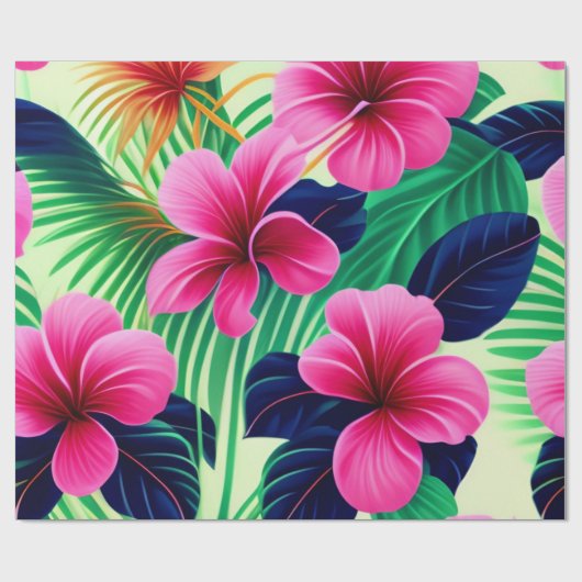 Blumenmuster Geschenkpapier (Flach)