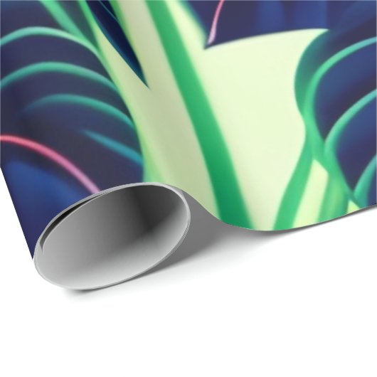 Blumenmuster Geschenkpapier (Rolleneckpunkt)