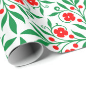 Blumenmuster Geschenkpapier (Rolleneckpunkt)