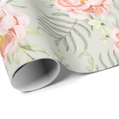 Blumenmuster Geschenkpapier (Rolleneckpunkt)