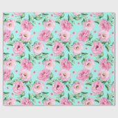 Blumenmuster Geschenkpapier (Flach)