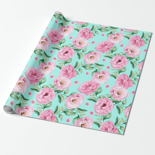 Blumenmuster Geschenkpapier (Ungerollt)