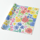 Blumenmuster Geschenkpapier (Ungerollt)