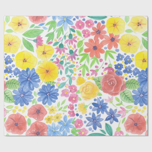 Blumenmuster Geschenkpapier (Flach)