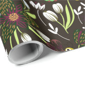 Blumenmuster Geschenkpapier (Rolleneckpunkt)