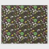 Blumenmuster Geschenkpapier (Flach)