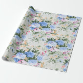 Blumenmuster Geschenkpapier (Ungerollt)