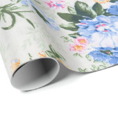 Blumenmuster Geschenkpapier (Rolleneckpunkt)