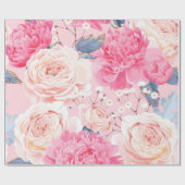 Blumenmuster Geschenkpapier (Flach)