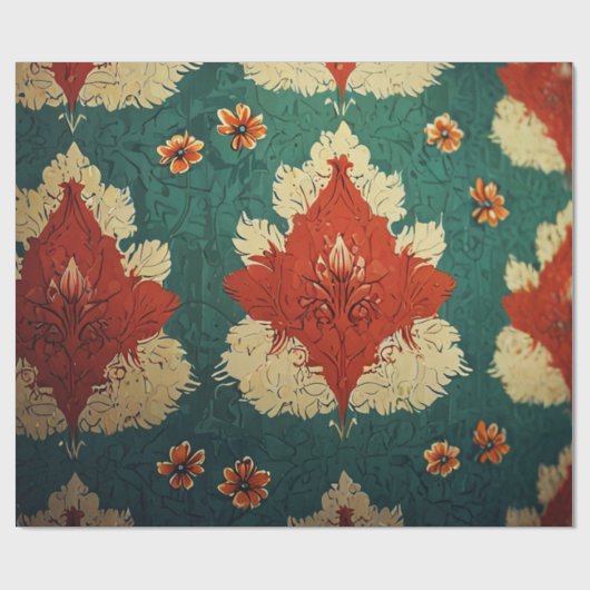 Blumenmuster Geschenkpapier (Flach)