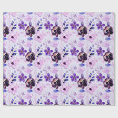 Blumenmuster Geschenkpapier (Flach)