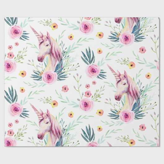 Blumenmuster Geschenkpapier (Flach)