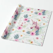 Blumenmuster Geschenkpapier (Ungerollt)