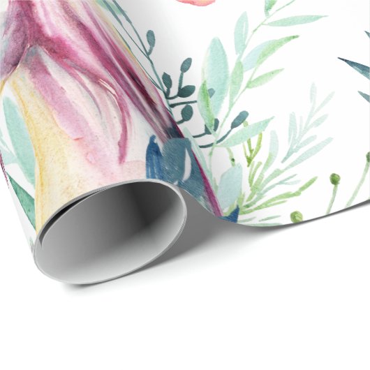 Blumenmuster Geschenkpapier (Rolleneckpunkt)