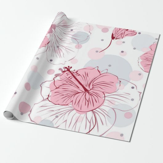 Blumenmuster Geschenkpapier (Ungerollt)