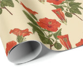 Blumenmuster Geschenkpapier (Rolleneckpunkt)