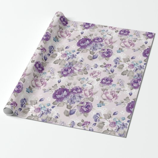 Blumenmuster Geschenkpapier (Ungerollt)
