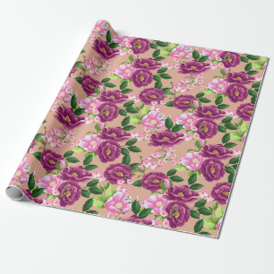 Blumenmuster Geschenkpapier