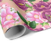 Blumenmuster Geschenkpapier (Rolleneckpunkt)
