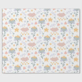 Blumenmuster Geschenkpapier (Flach)