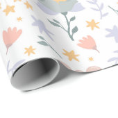 Blumenmuster Geschenkpapier (Rolleneckpunkt)