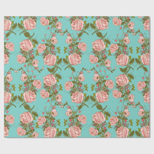 Blumenmuster Geschenkpapier (Flach)