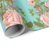 Blumenmuster Geschenkpapier (Rolleneckpunkt)