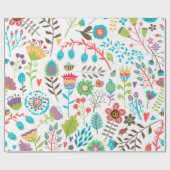 Blumenmuster Geschenkpapier (Flach)