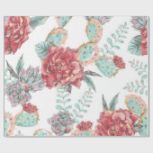 Blumenmuster Geschenkpapier (Flach)