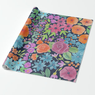 Blumenmuster Geschenkpapier