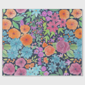 Blumenmuster Geschenkpapier (Flach)