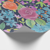 Blumenmuster Geschenkpapier (Ecke)