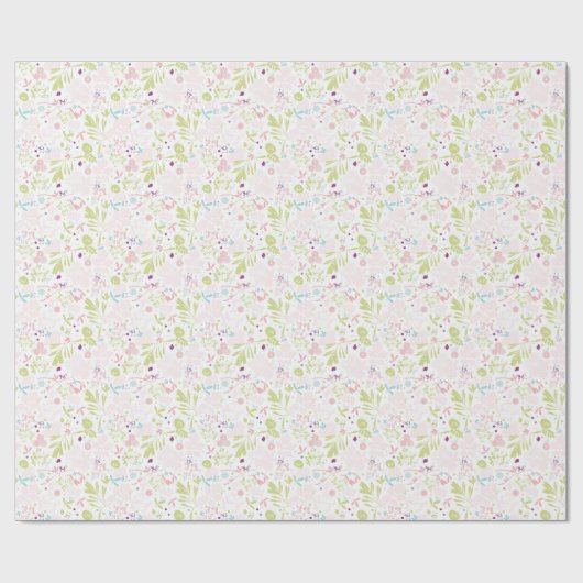 Blumenmuster Geschenkpapier (Flach)